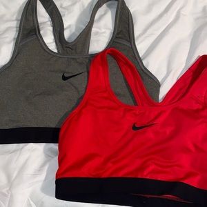 Red and Grey Nike sports bra set!